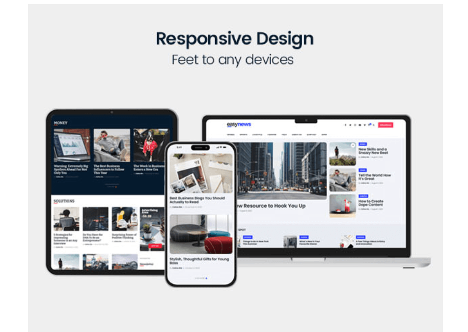 Newsophy theme responsive design