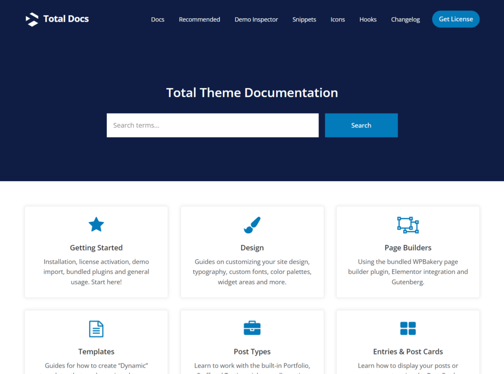 Total WordPress theme documentation