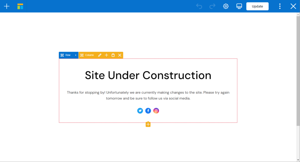 Under construction page
