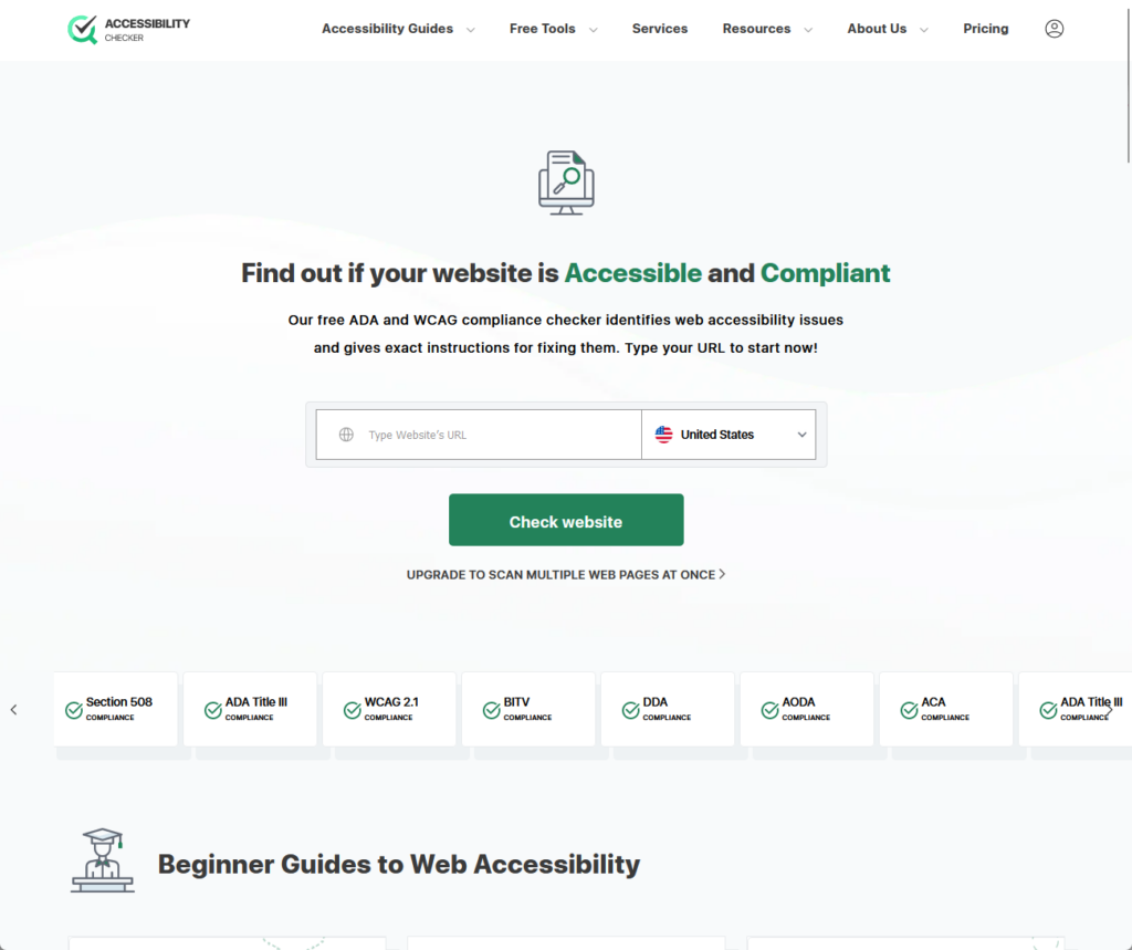 Find out if your website is Accessible and Compliant