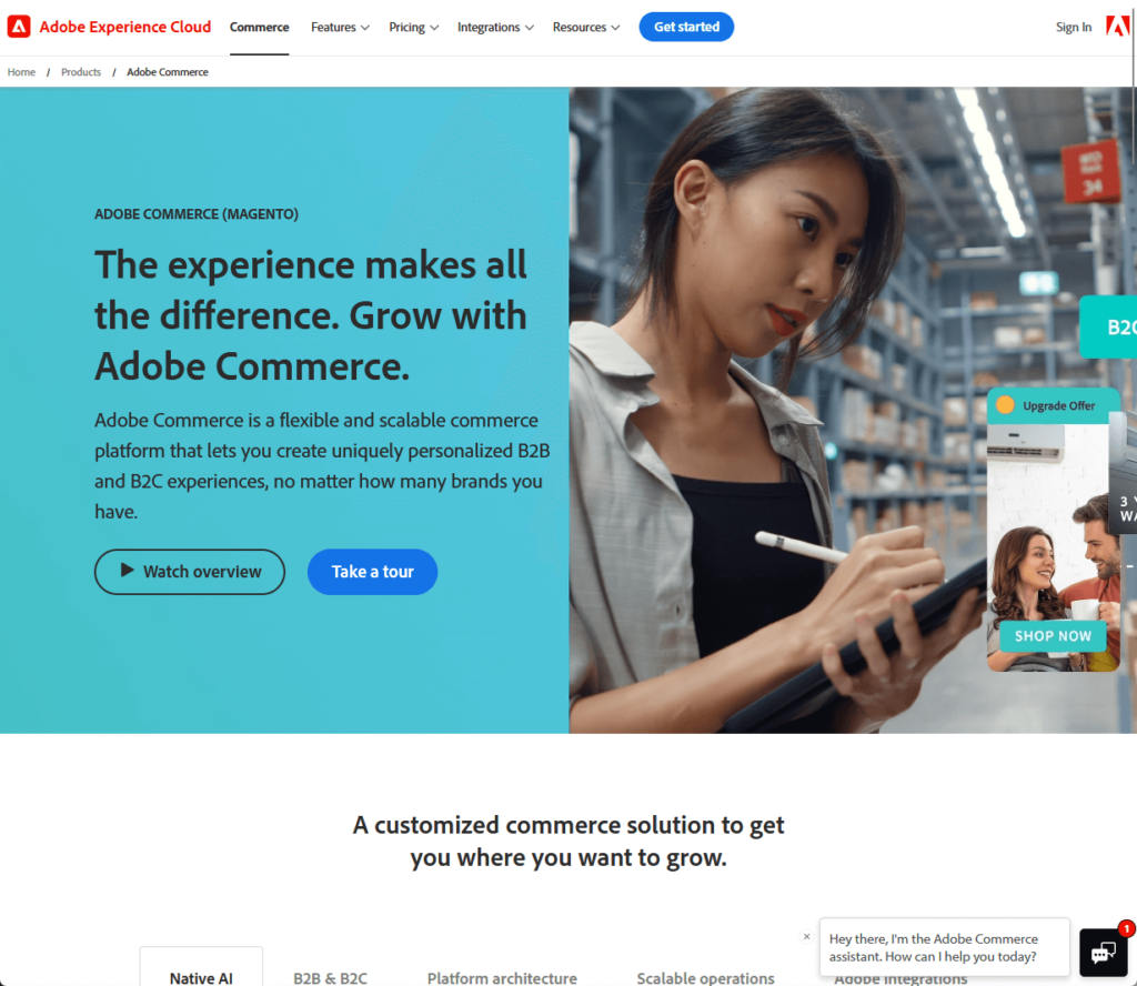 Adobe Commerce (Magento): The experience makes all the difference. Grow with Adobe Commerce.