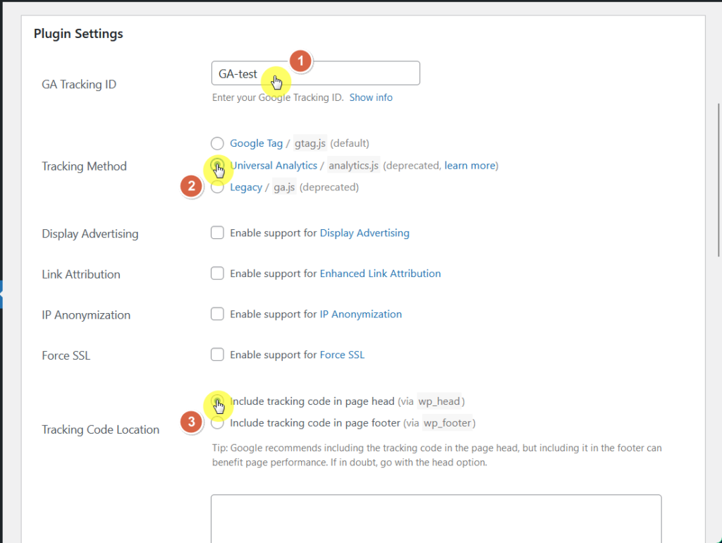 Configure plugin settings.