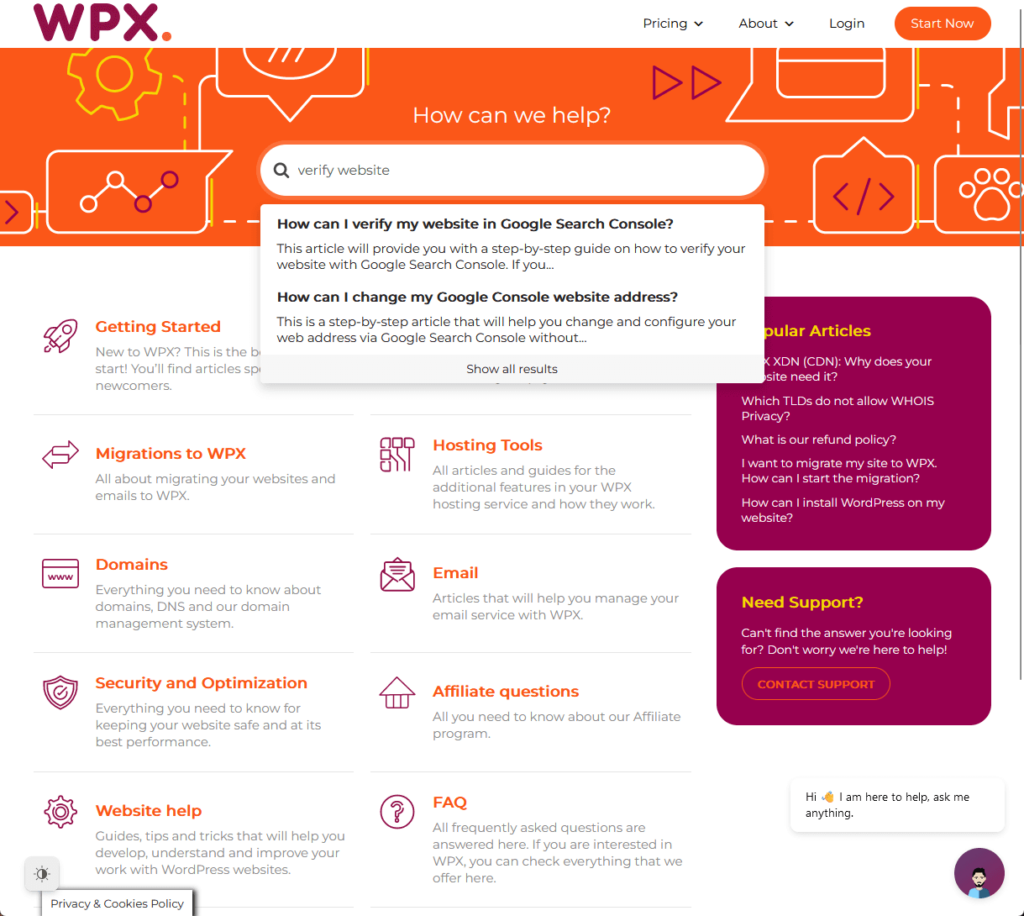 live search results in wpx