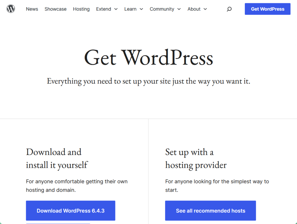 get wordpress: everything you need to set up your site