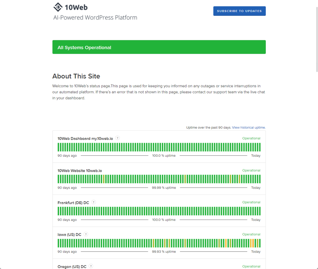 10web status page