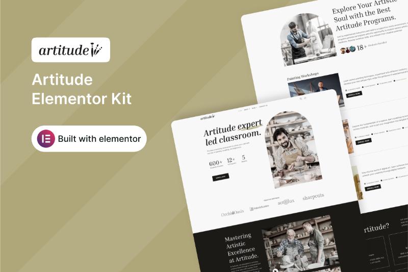 Artitude - Art and Crafting Class Elementor Template Kit