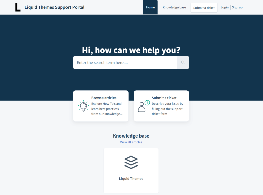 Liquid Themes Support Portal