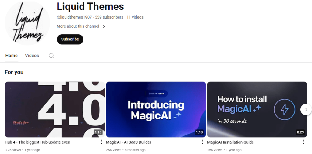 Liquid Themes YouTube