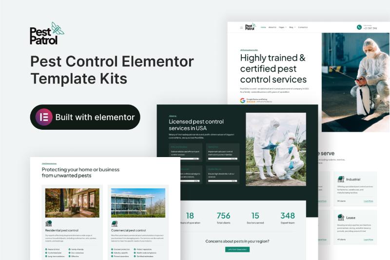 PestPatrol - Pest Control Elementor Template Kit