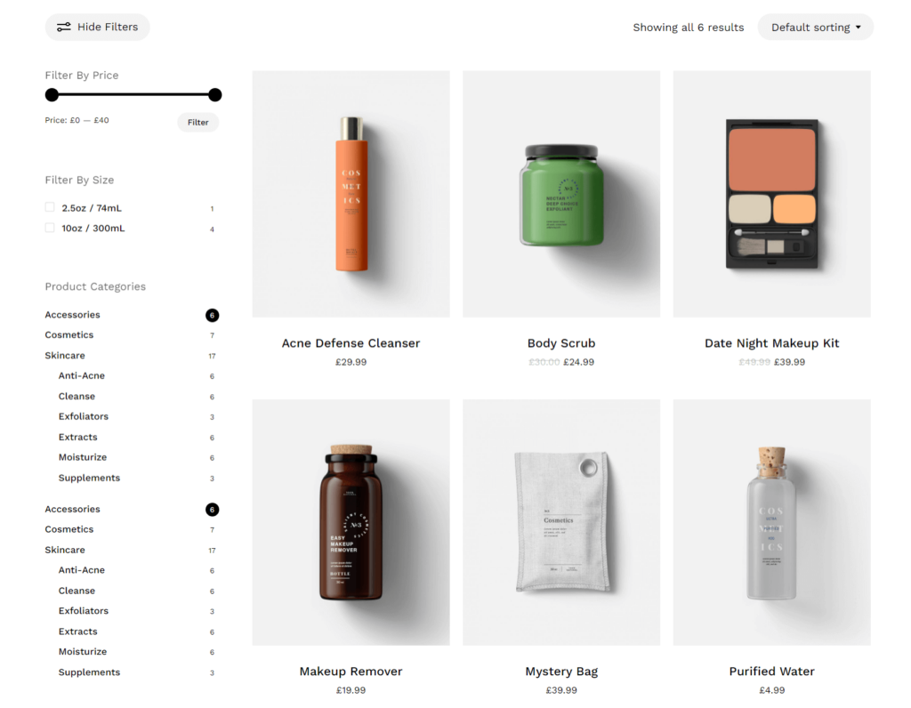 WooCommerce features