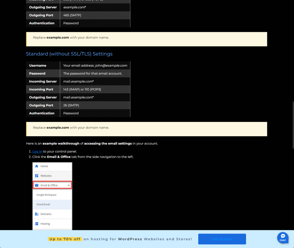 bluehost actual knowledge base article