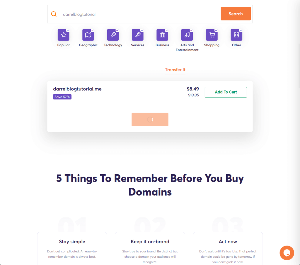 chemicloud domain registrar