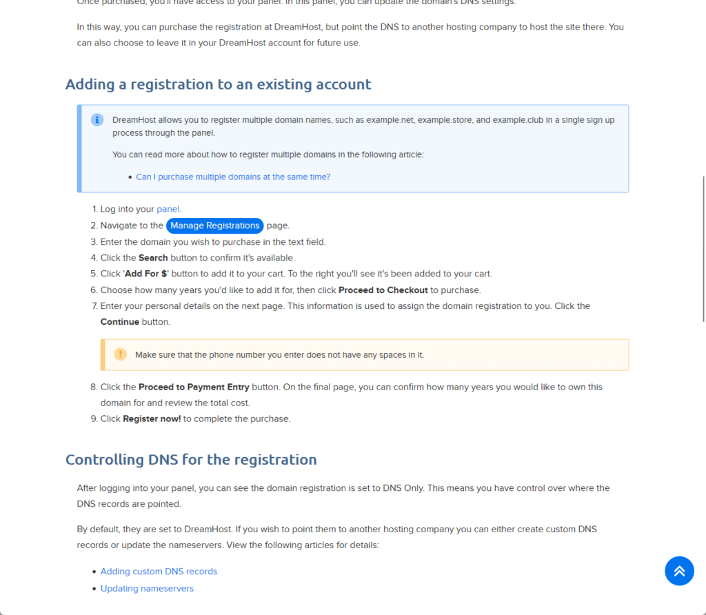 dreamhost kb article