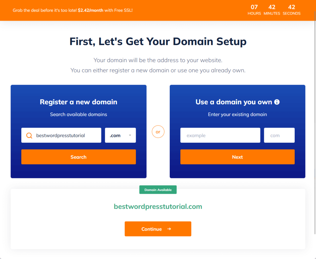 register a new domain with namehero