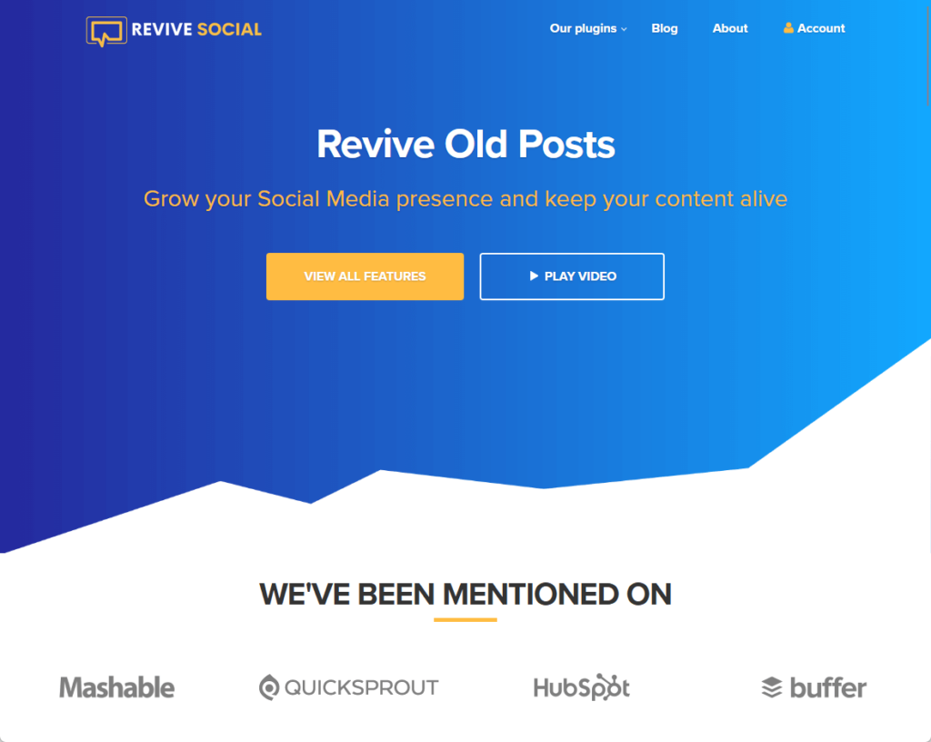 Revive Old Posts: Grow your social media presence and keep your content alive.