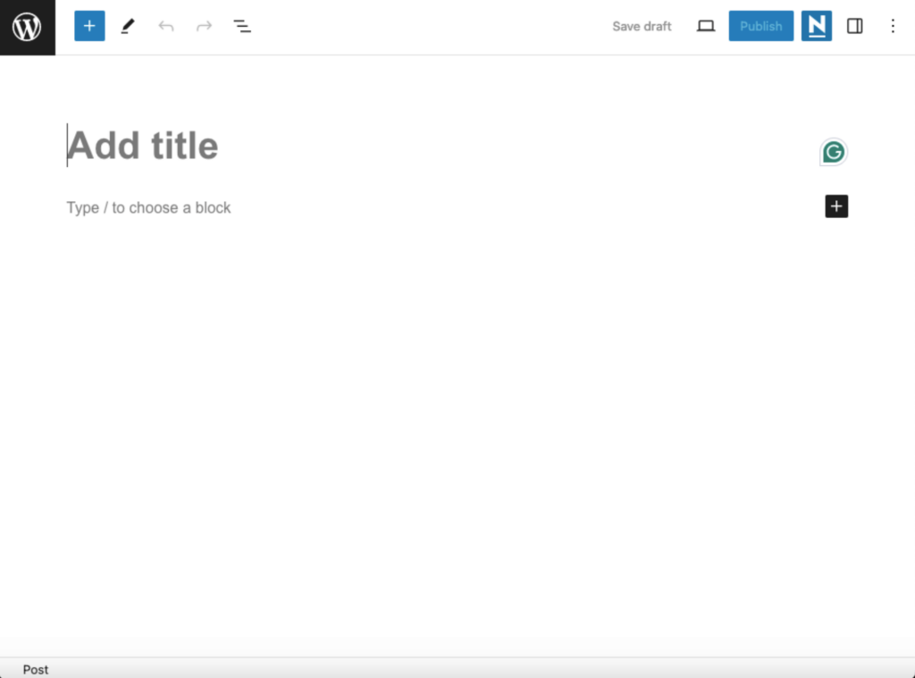 WordPress Add New Post