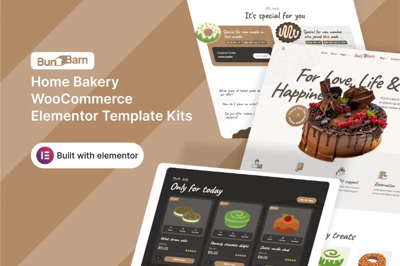 BunBarn - Home Bakery WooCommerce Elementor Template Kit