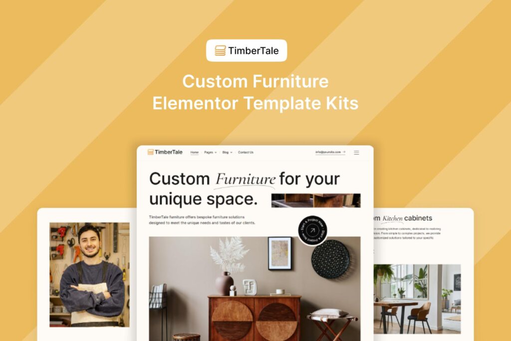 TimberTale - Custom Furniture Elementor Template Kit