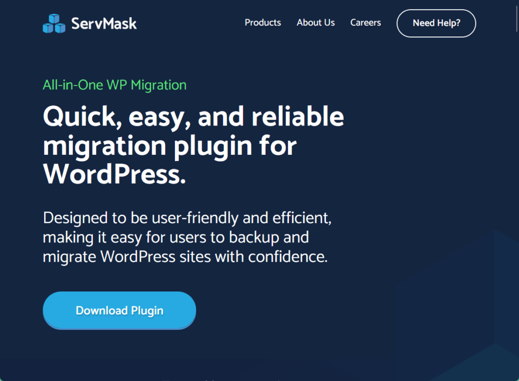 Quick, easy, and reliable migration plugin for wordpress.