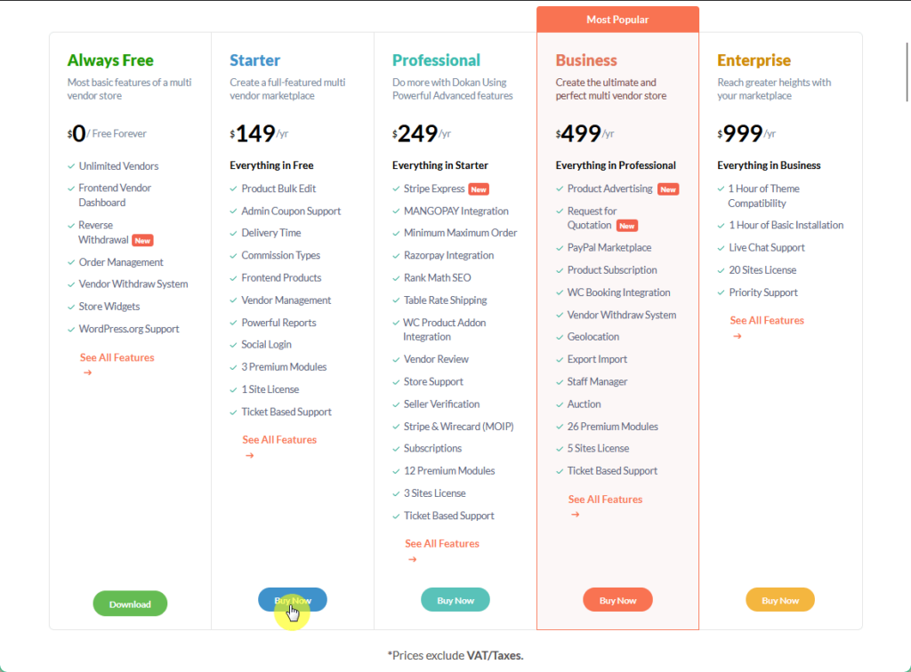 Purchase any product from Dokan marketplace
