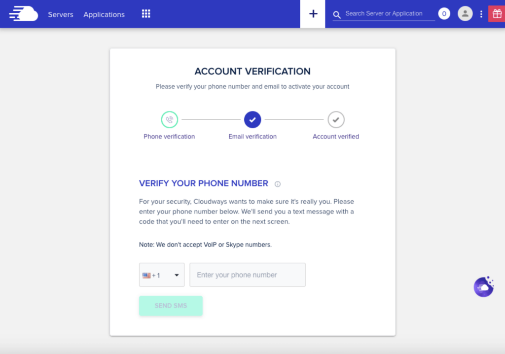 Cloudways Account Verification