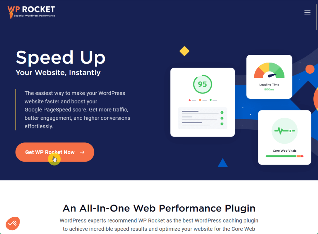 WP Rocket: Speed up your website, instantly.