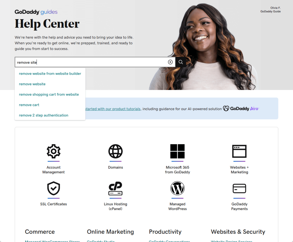 godaddy help center