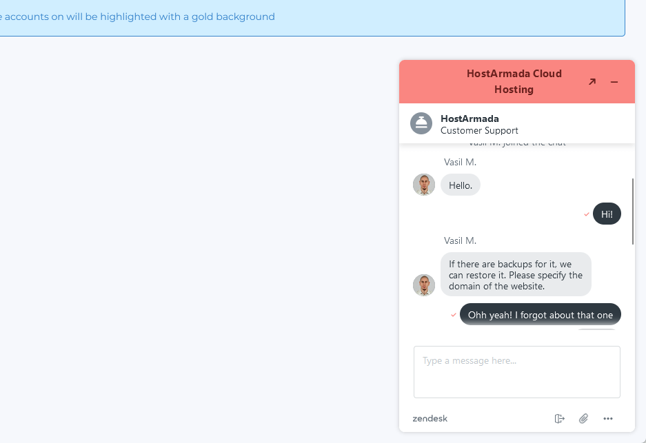 hostarmada chat support test