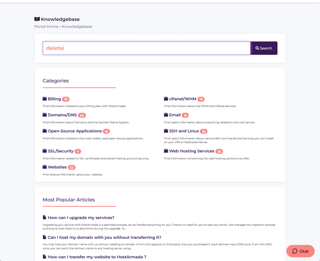 hostarmada knowledge base home