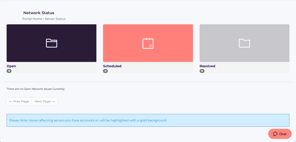 hostarmada network status page