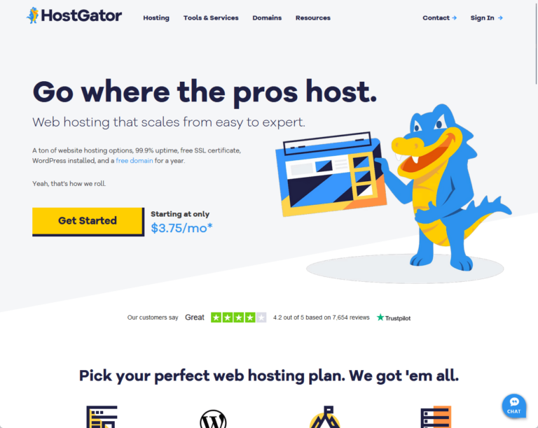 HostGator: Go where the pros host