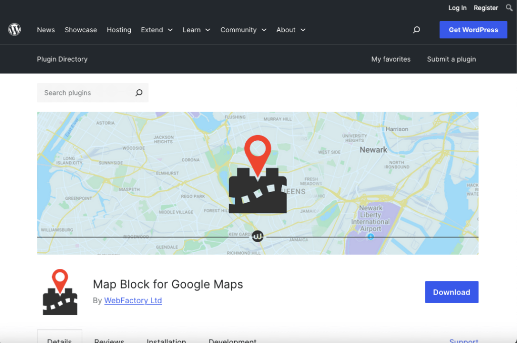 Map Block for Google Maps by WebFactory Ltd