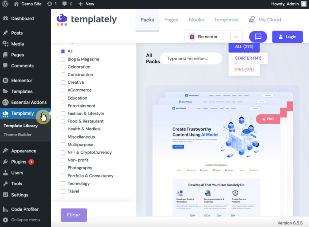 dashboard-templately