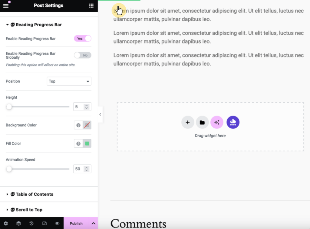 essential-addons-reading-progress-bar