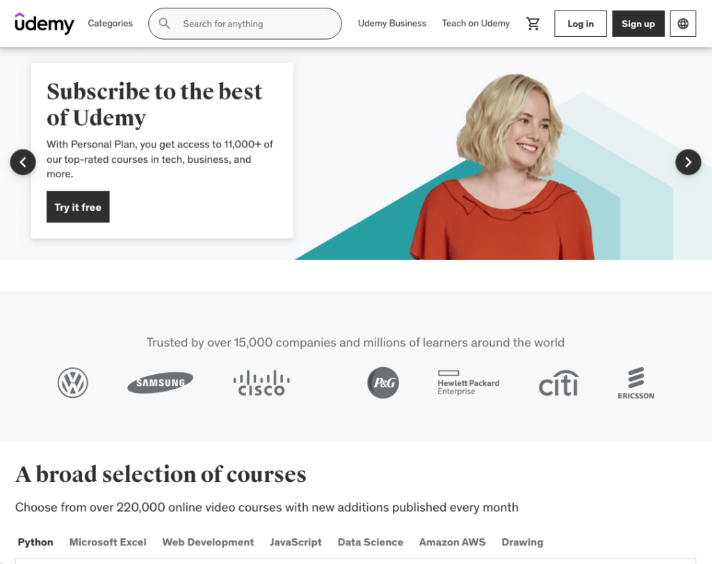 Udemy: Subscribe to the best of Udemy