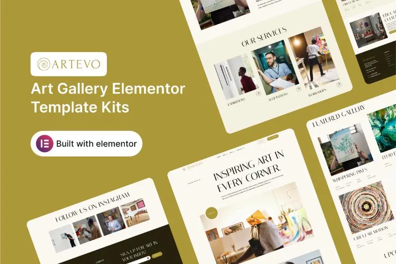 Artevo - Art Gallery Elementor Template Kit