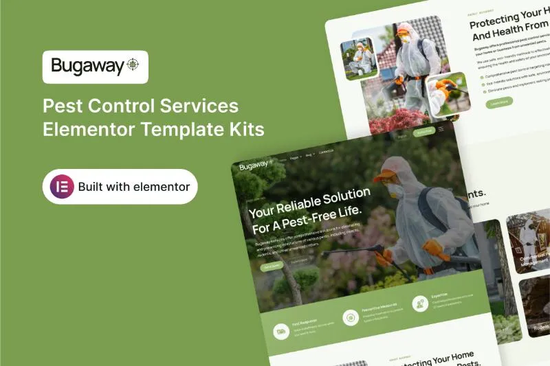 Bugaway - Pest Control Services Elementor Template Kit