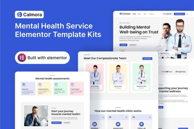 Calmora - Mental Health Service Elementor Template Kit