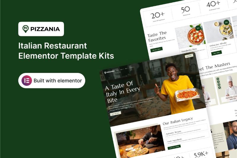 Pizzania - Italian Restaurant Elementor Template Kit