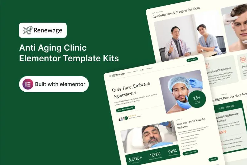 Renewage - Anti Aging Clinic Elementor Template Kit