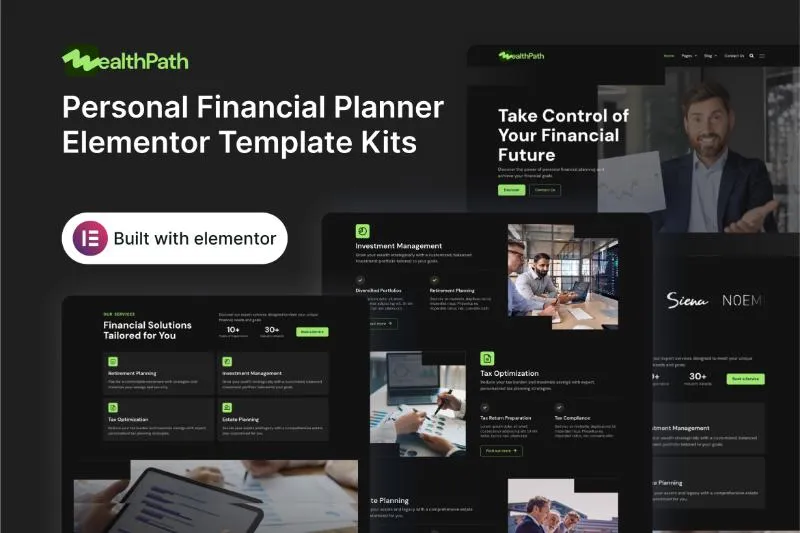 WealthPath - Personal Financial Planner Elementor Template Kit