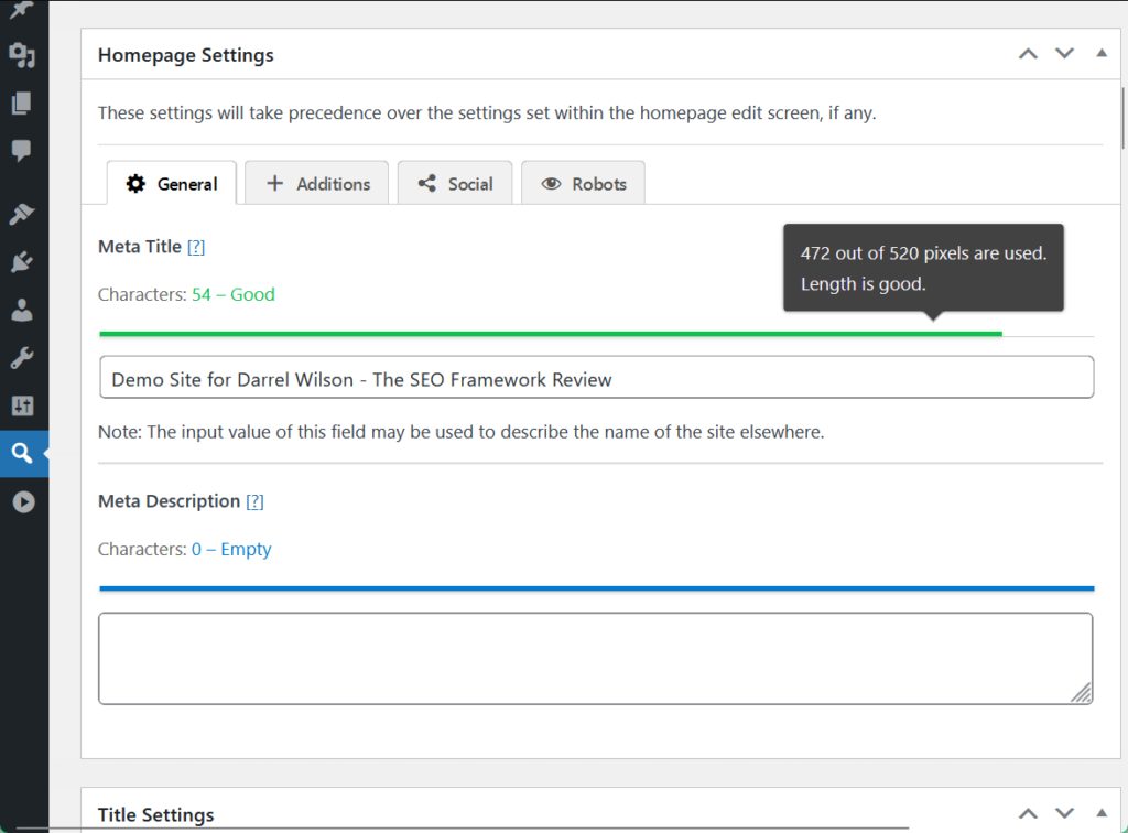 color coded seo indicators in the seo framework