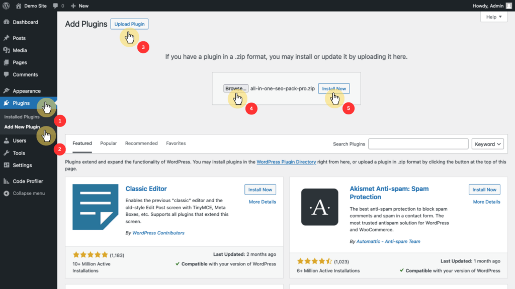 install the pro version of aioseo