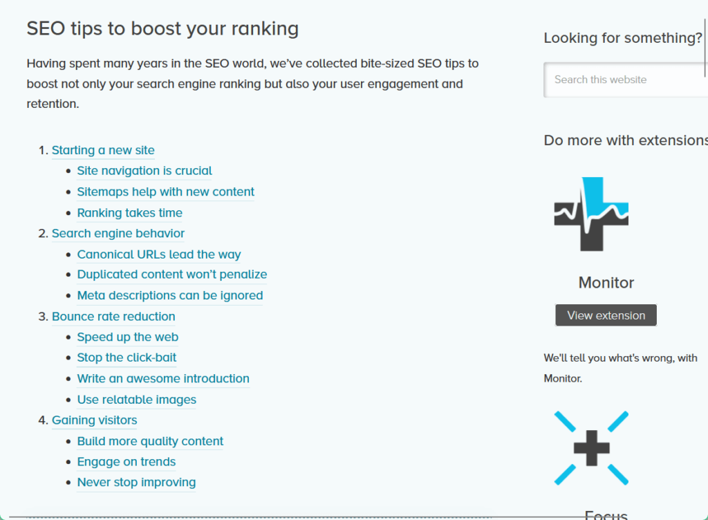 seo tips from the seo framework