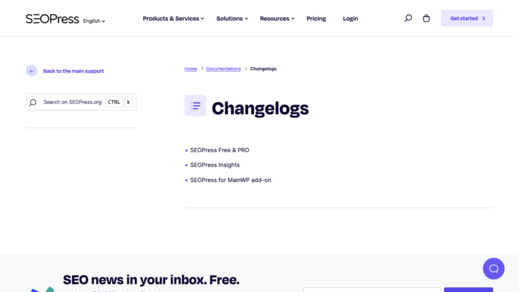 seopress changelog