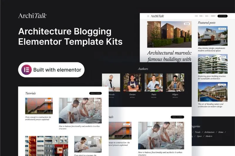 ArchiTalk - Architecture Blogging Elementor Template Kit