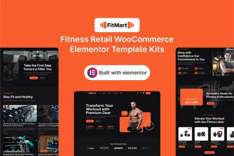 Fitmart - Fitness Retail WooCommerce Elementor Template Kit