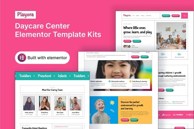 Playora - Daycare Center Elementor Template Kit