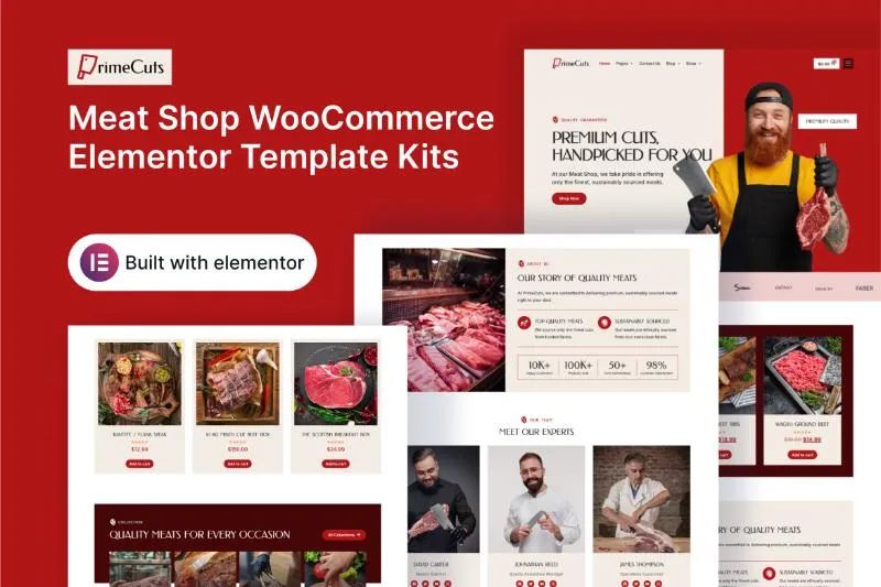 PrimeCuts - Meat Shop WooCommerce Elementor Template Kit