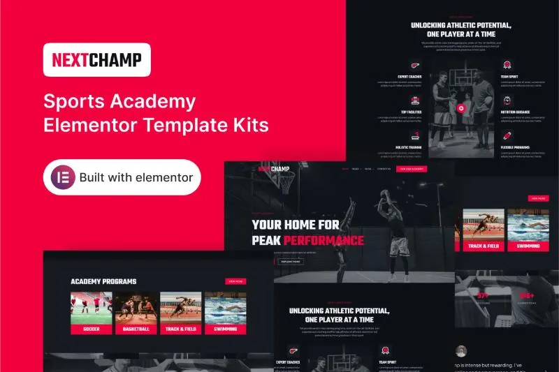 NextChamp - Sports Academy Elementor Template Kit